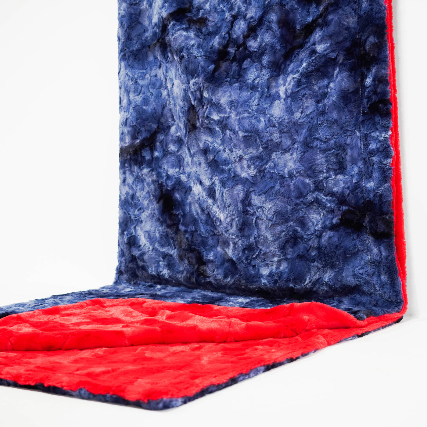 Adult Sized Minky Blanket - Cardinal Hide w/ Navy Galaxy-Adult Sized Minky Blanket-Western-Cowhide-Bags-Handmade-Products-Gifts-Dancing Cactus Designs