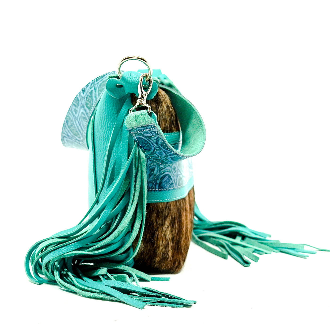 Annie - Brindle w/ Mermaid Turtoise-Annie-Western-Cowhide-Bags-Handmade-Products-Gifts-Dancing Cactus Designs