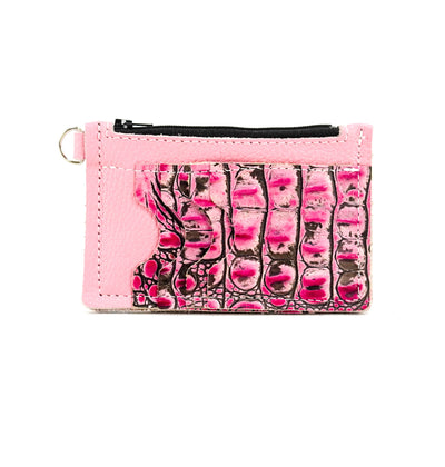 Bandit Wallet - Black & White w/ Barbie Croc-Bandit Wallet-Western-Cowhide-Bags-Handmade-Products-Gifts-Dancing Cactus Designs