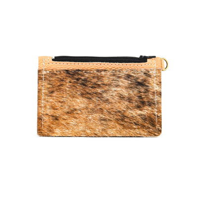 Bandit Wallet - Brindle w/ Toasted Roses-Bandit Wallet-Western-Cowhide-Bags-Handmade-Products-Gifts-Dancing Cactus Designs