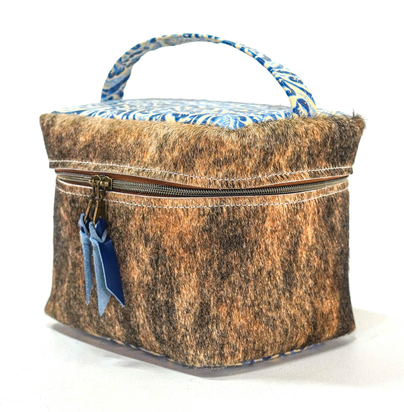 Caboose - Brindle w/ Galaxy Tool-Caboose-Western-Cowhide-Bags-Handmade-Products-Gifts-Dancing Cactus Designs