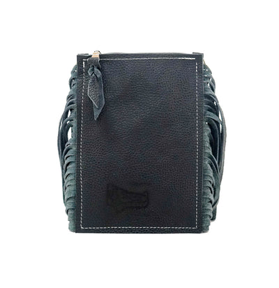 Carrie - Black & White w/ Onyx Tool-Carrie-Western-Cowhide-Bags-Handmade-Products-Gifts-Dancing Cactus Designs