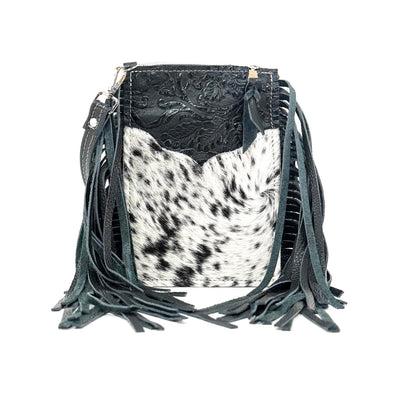 Carrie - Black & White w/ Onyx Tool-Carrie-Western-Cowhide-Bags-Handmade-Products-Gifts-Dancing Cactus Designs