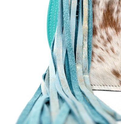 Carrie - Chocolate & White w/ Encanto Navajo-Carrie-Western-Cowhide-Bags-Handmade-Products-Gifts-Dancing Cactus Designs