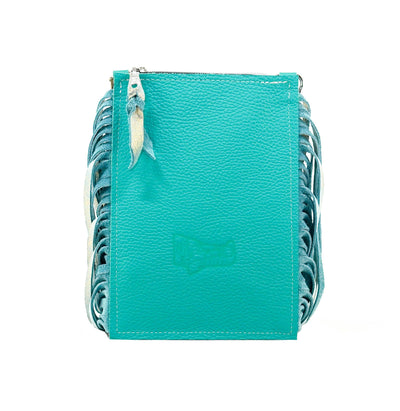 Carrie - Chocolate & White w/ Encanto Navajo-Carrie-Western-Cowhide-Bags-Handmade-Products-Gifts-Dancing Cactus Designs
