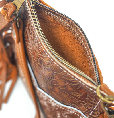Carrie - Longhorn w/ Brandy Tool-Carrie-Western-Cowhide-Bags-Handmade-Products-Gifts-Dancing Cactus Designs