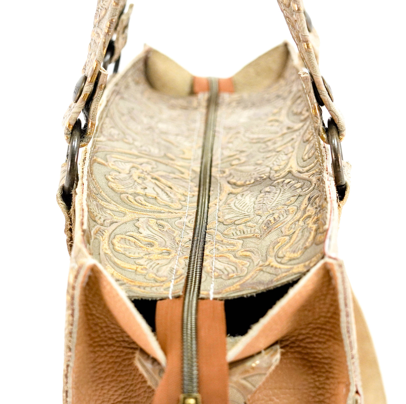 Clerk - All Embossed w/ Golden Tool-Clerk-Western-Cowhide-Bags-Handmade-Products-Gifts-Dancing Cactus Designs
