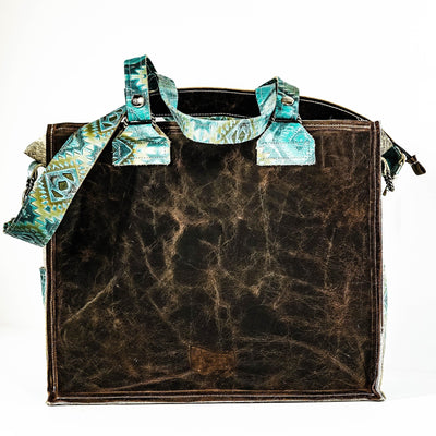 Clerk - Brindle w/ Canyon Aztec-Clerk-Western-Cowhide-Bags-Handmade-Products-Gifts-Dancing Cactus Designs