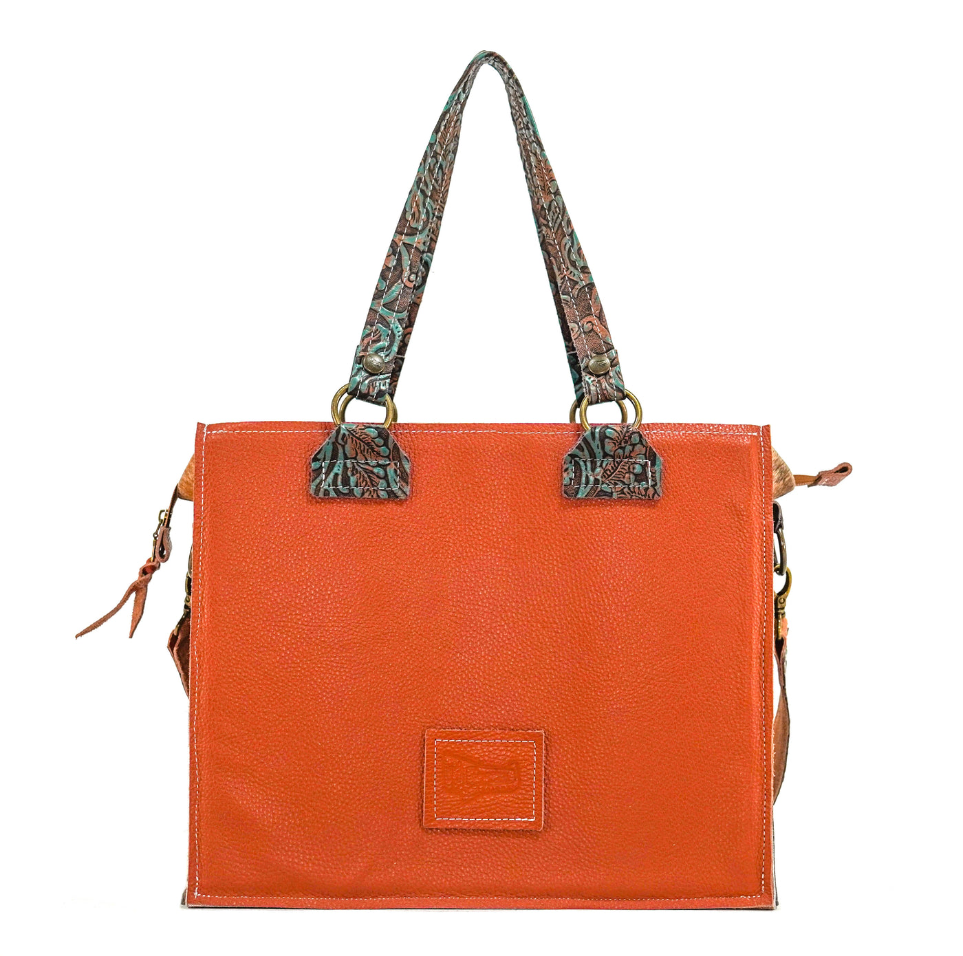 Clerk - Brindle w/ Evergreen tool-Clerk-Western-Cowhide-Bags-Handmade-Products-Gifts-Dancing Cactus Designs