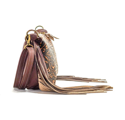 Cosmic Cowgirl - All Embossed w/ Honey Tool-Cosmic Cowgirl-Western-Cowhide-Bags-Handmade-Products-Gifts-Dancing Cactus Designs
