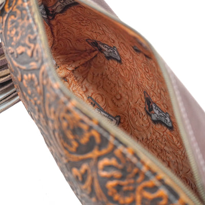 Cosmic Cowgirl - All Embossed w/ Honey Tool-Cosmic Cowgirl-Western-Cowhide-Bags-Handmade-Products-Gifts-Dancing Cactus Designs