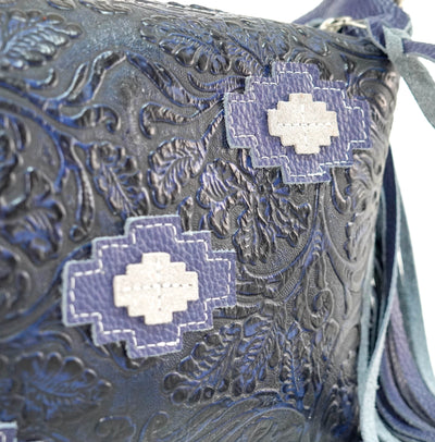 Cosmic Cowgirl - All Embossed w/ Midnight Tool-Cosmic Cowgirl-Western-Cowhide-Bags-Handmade-Products-Gifts-Dancing Cactus Designs