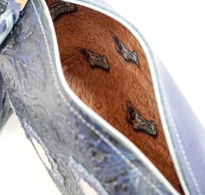 Cosmic Cowgirl - All Embossed w/ Midnight Tool-Cosmic Cowgirl-Western-Cowhide-Bags-Handmade-Products-Gifts-Dancing Cactus Designs