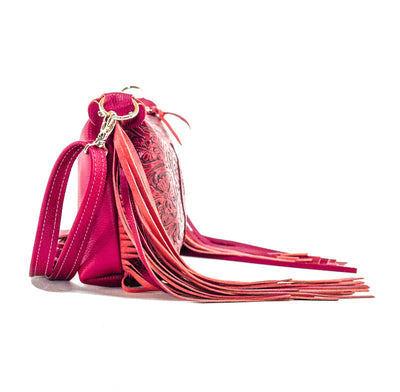 Cosmic Cowgirl - All Embossed w/ Red Tool-Cosmic Cowgirl-Western-Cowhide-Bags-Handmade-Products-Gifts-Dancing Cactus Designs