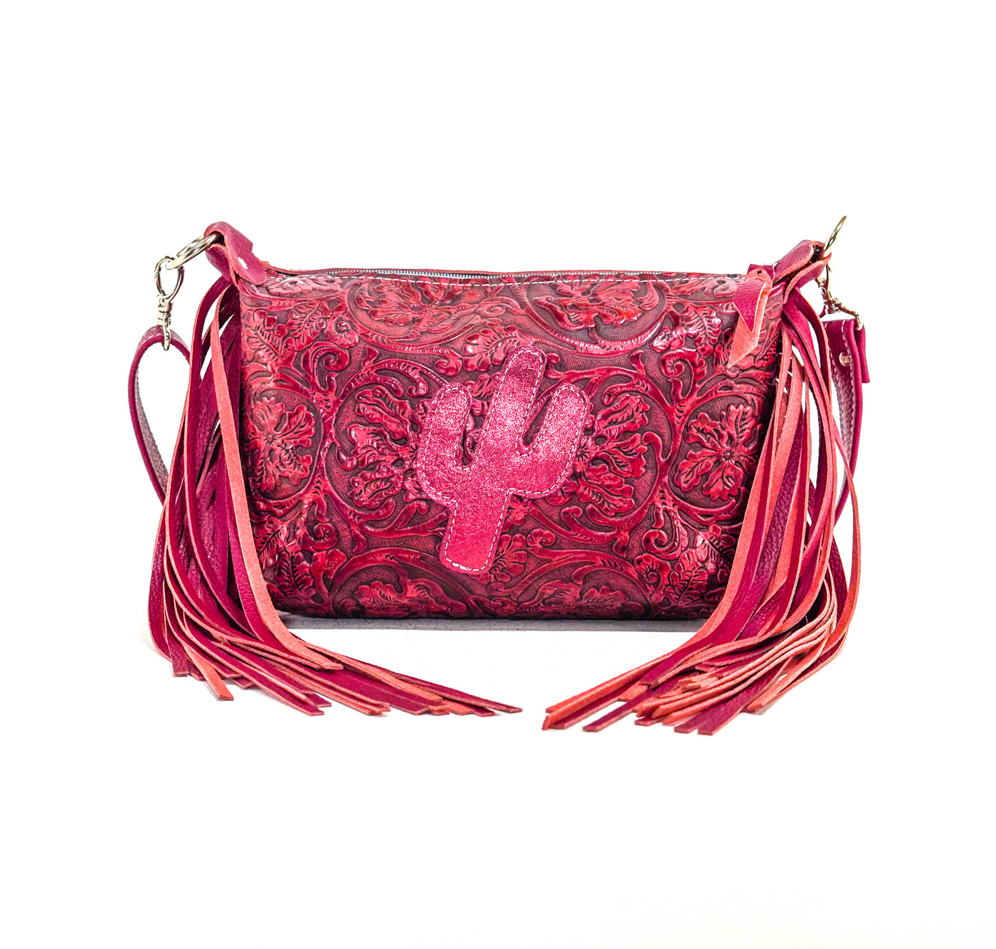 Cosmic Cowgirl - All Embossed w/ Red Tool-Cosmic Cowgirl-Western-Cowhide-Bags-Handmade-Products-Gifts-Dancing Cactus Designs
