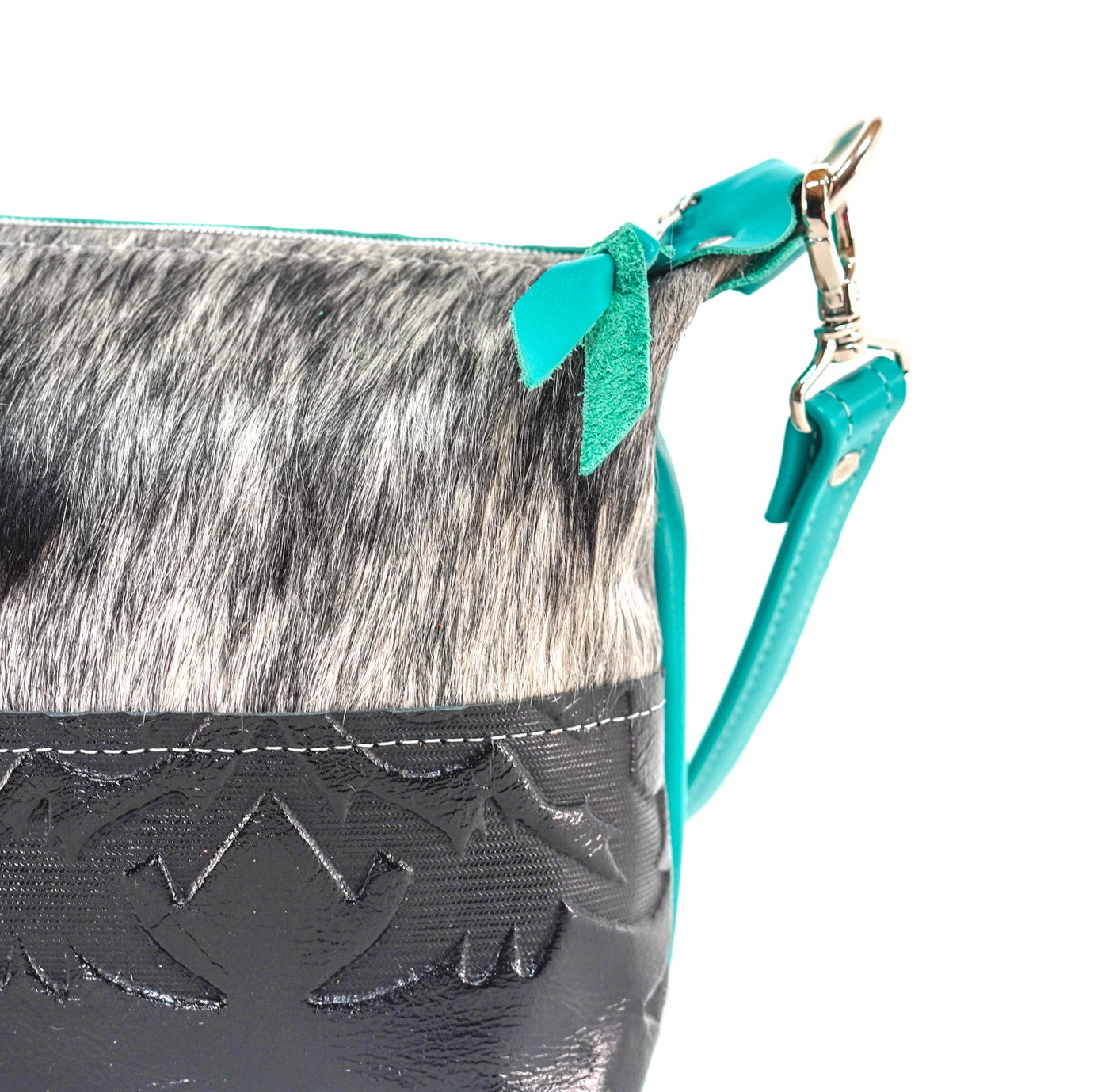 Cosmic Cowgirl - Black & White w/ Black Laredo-Cosmic Cowgirl-Western-Cowhide-Bags-Handmade-Products-Gifts-Dancing Cactus Designs