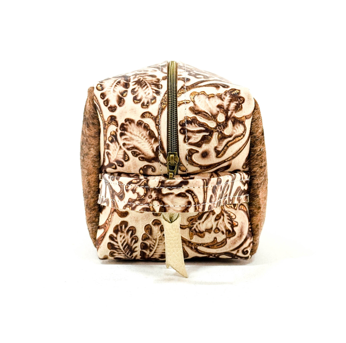 Dutton - Brindle w/ Gold Ivory tool-Dutton-Western-Cowhide-Bags-Handmade-Products-Gifts-Dancing Cactus Designs