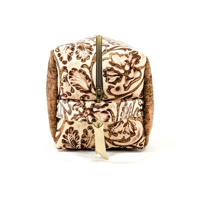 Dutton - Brindle w/ Gold Ivory tool-Dutton-Western-Cowhide-Bags-Handmade-Products-Gifts-Dancing Cactus Designs