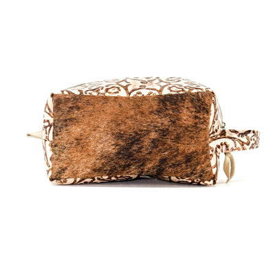 Dutton - Brindle w/ Gold Ivory tool-Dutton-Western-Cowhide-Bags-Handmade-Products-Gifts-Dancing Cactus Designs