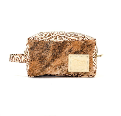 Dutton - Brindle w/ Gold Ivory tool-Dutton-Western-Cowhide-Bags-Handmade-Products-Gifts-Dancing Cactus Designs