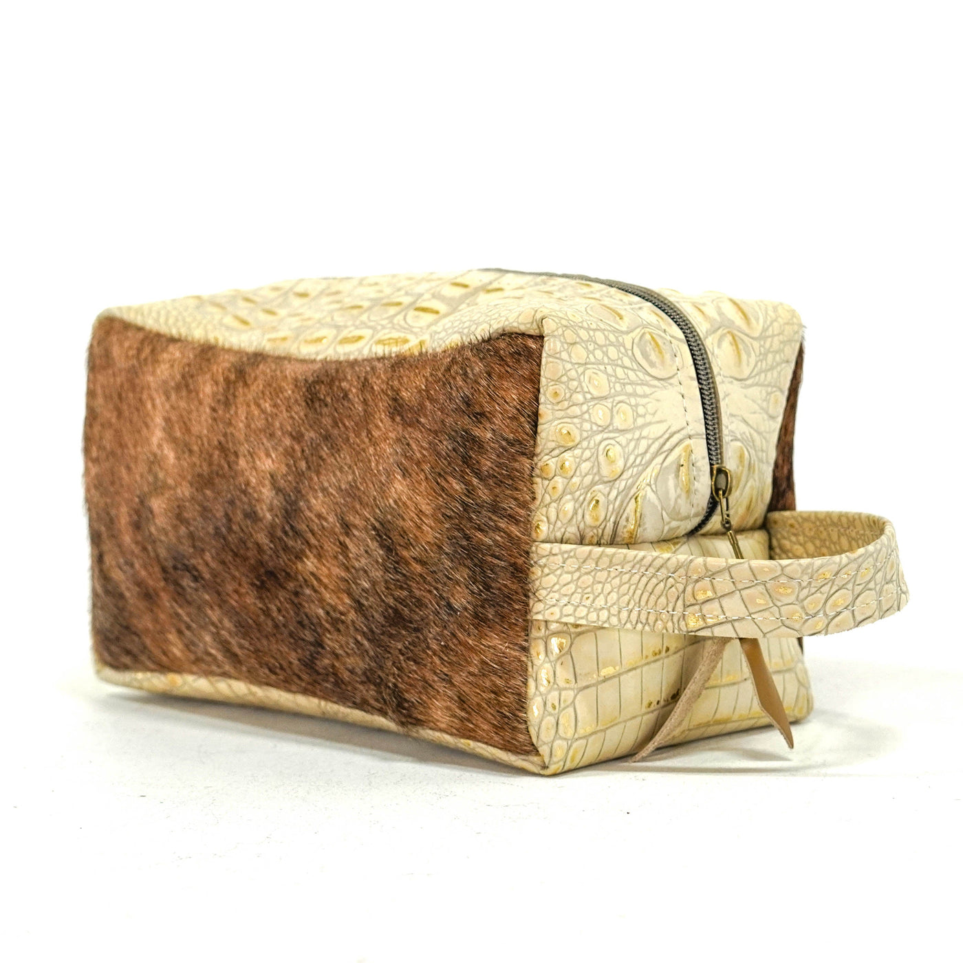 Dutton - Brindle w/ Ivory Croc-Dutton-Western-Cowhide-Bags-Handmade-Products-Gifts-Dancing Cactus Designs