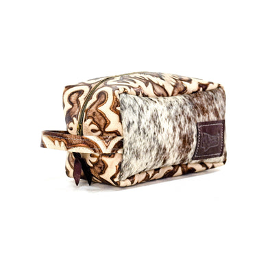 Dutton - Chocolate & White w/ Ivory & Brown Laredo-Dutton-Western-Cowhide-Bags-Handmade-Products-Gifts-Dancing Cactus Designs