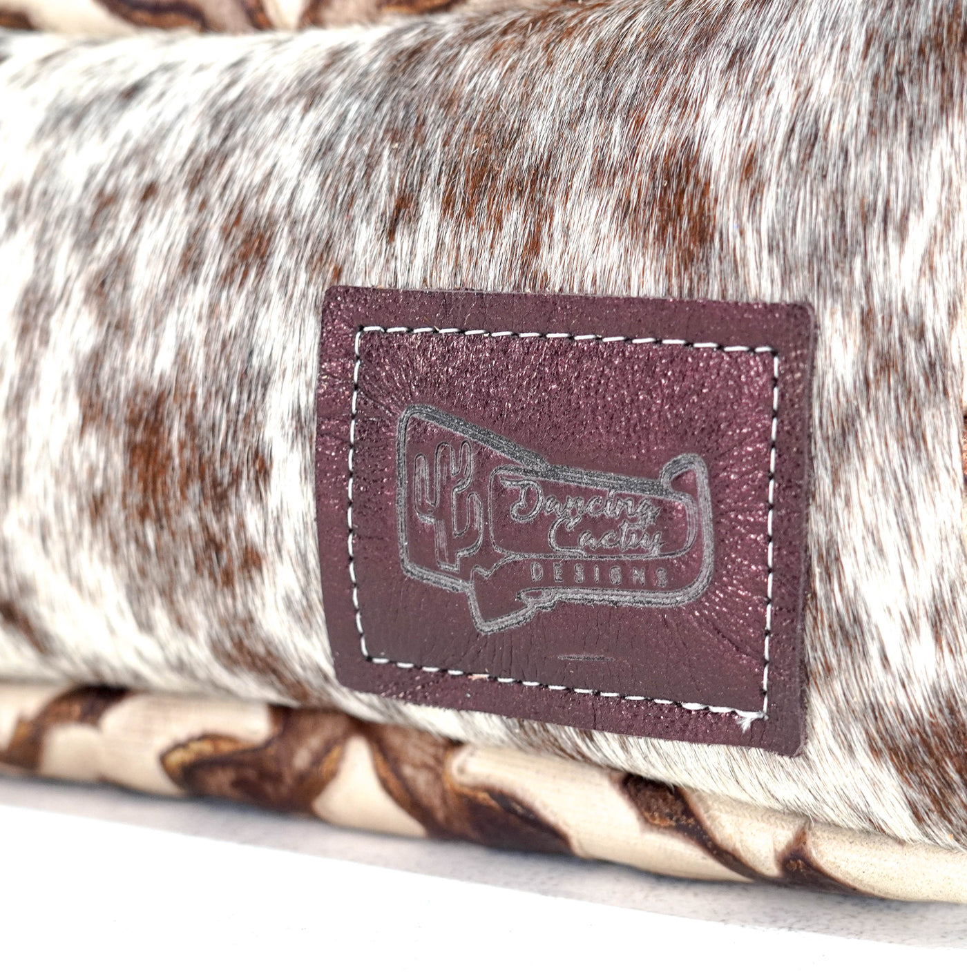 Dutton - Chocolate & White w/ Ivory & Brown Laredo-Dutton-Western-Cowhide-Bags-Handmade-Products-Gifts-Dancing Cactus Designs