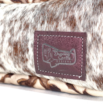 Dutton - Chocolate & White w/ Ivory & Brown Laredo-Dutton-Western-Cowhide-Bags-Handmade-Products-Gifts-Dancing Cactus Designs