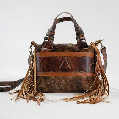 Fancy Annie - Dark Brindle w/ Burnt Brands-Fancy Annie-Western-Cowhide-Bags-Handmade-Products-Gifts-Dancing Cactus Designs