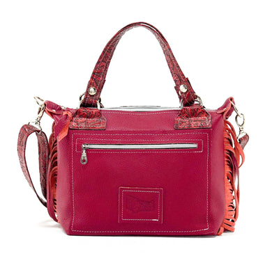 Fancy Annie - Red Brindle w/ Red Tool-Fancy Annie-Western-Cowhide-Bags-Handmade-Products-Gifts-Dancing Cactus Designs