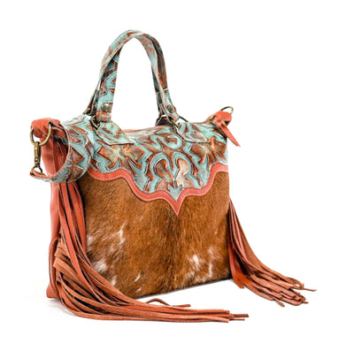 Fancy Oakley - Longhorn w/ Patriot Laredo-Oakley-Western-Cowhide-Bags-Handmade-Products-Gifts-Dancing Cactus Designs