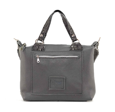 Fancy Oakley - Salt & Pepper w/ Smoke Show Croc-Fancy Oakley-Western-Cowhide-Bags-Handmade-Products-Gifts-Dancing Cactus Designs