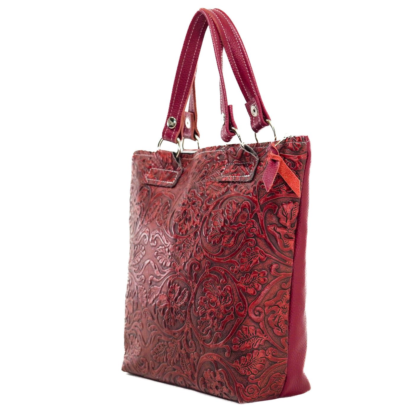 Feed Sack - Red Tool-Feed Sack-Western-Cowhide-Bags-Handmade-Products-Gifts-Dancing Cactus Designs