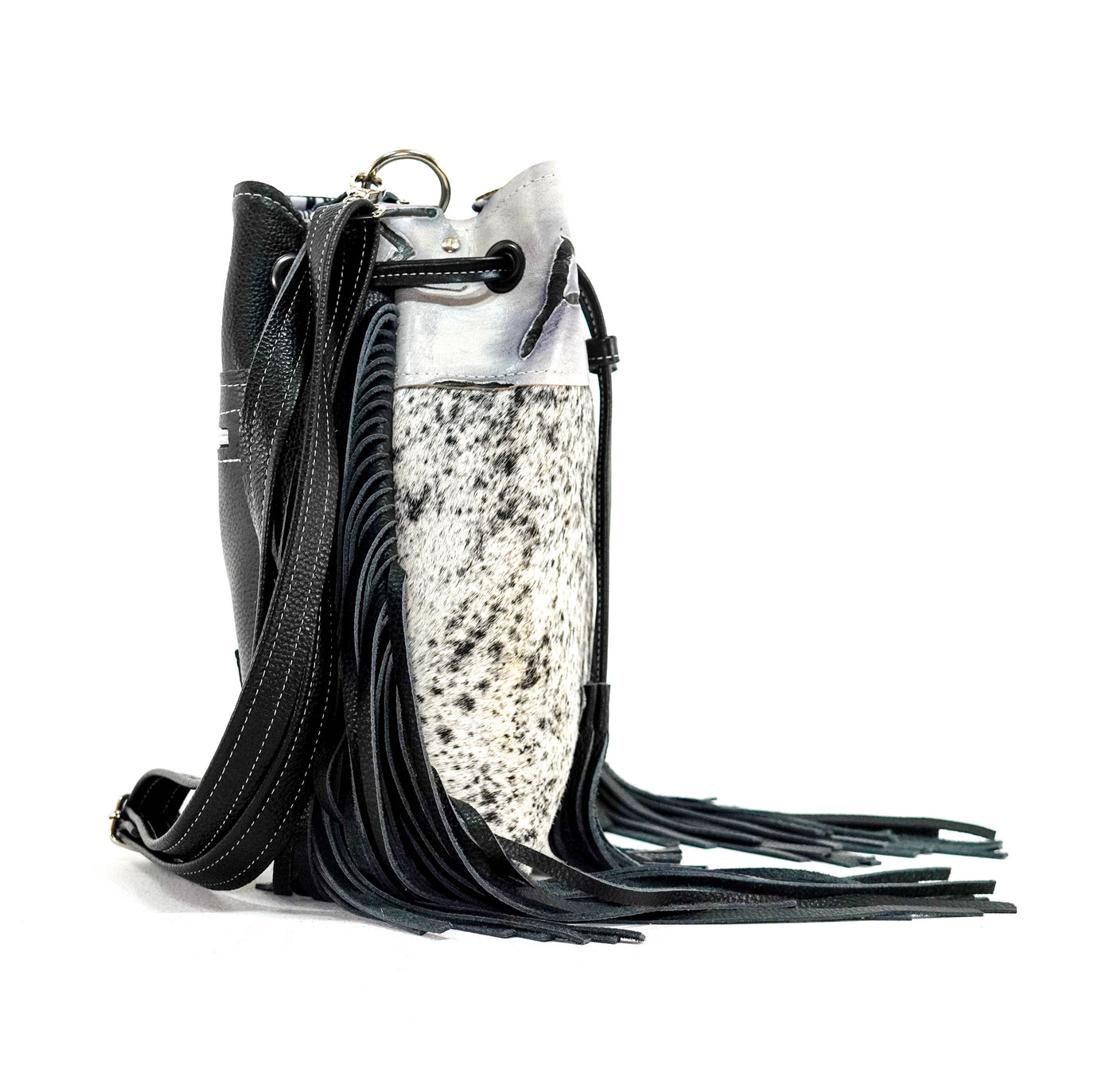 Gabby - Black & White w/ Smoke Show Brands-Gabby-Western-Cowhide-Bags-Handmade-Products-Gifts-Dancing Cactus Designs