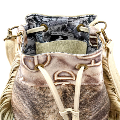 Gabby - Light Brindle w/ Ivory & Brown Brands-Gabby-Western-Cowhide-Bags-Handmade-Products-Gifts-Dancing Cactus Designs