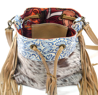 Gabby - Longhorn w/ Galaxy Tool-Gabby-Western-Cowhide-Bags-Handmade-Products-Gifts-Dancing Cactus Designs