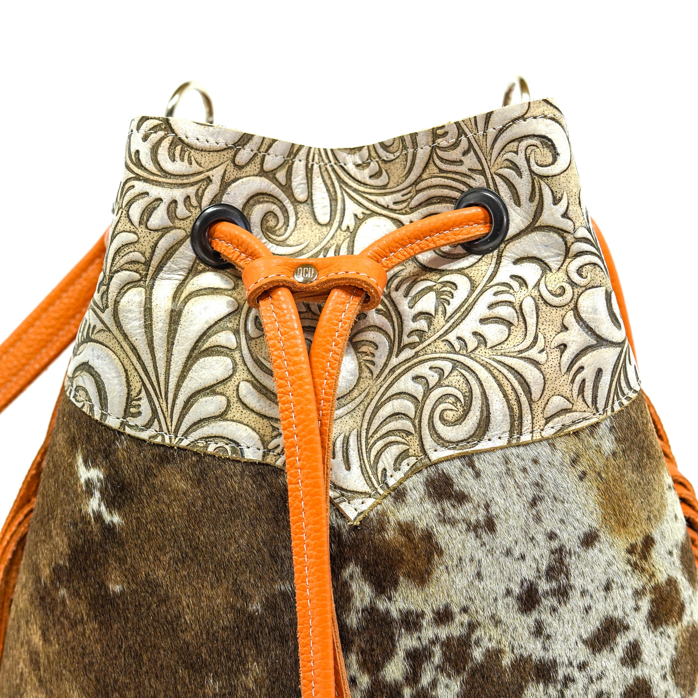 Gabby - Oil Spot w/ Bone Caracole-Gabby-Western-Cowhide-Bags-Handmade-Products-Gifts-Dancing Cactus Designs