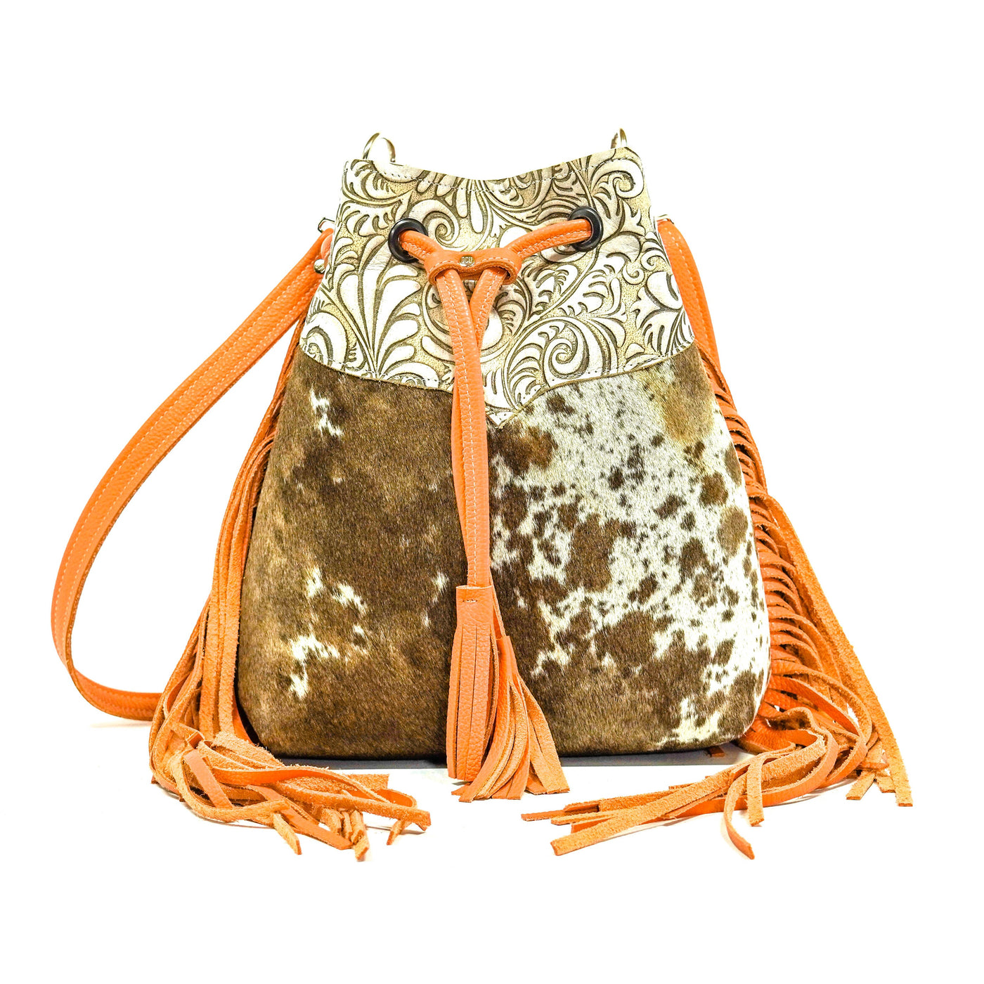 Gabby - Oil Spot w/ Bone Caracole-Gabby-Western-Cowhide-Bags-Handmade-Products-Gifts-Dancing Cactus Designs