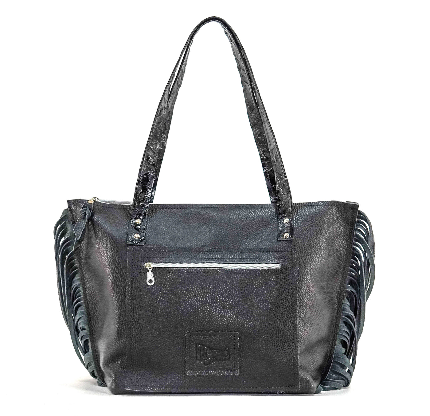 June - Black & White w/ Black Laredo-June-Western-Cowhide-Bags-Handmade-Products-Gifts-Dancing Cactus Designs