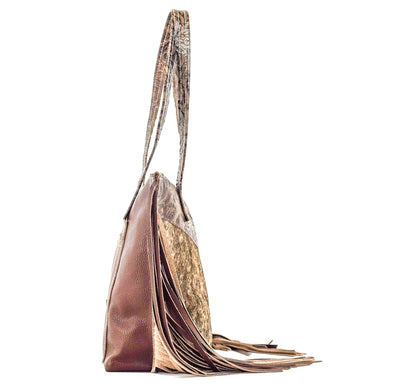 June - Brindle w/ Gold Rush Tool-June-Western-Cowhide-Bags-Handmade-Products-Gifts-Dancing Cactus Designs