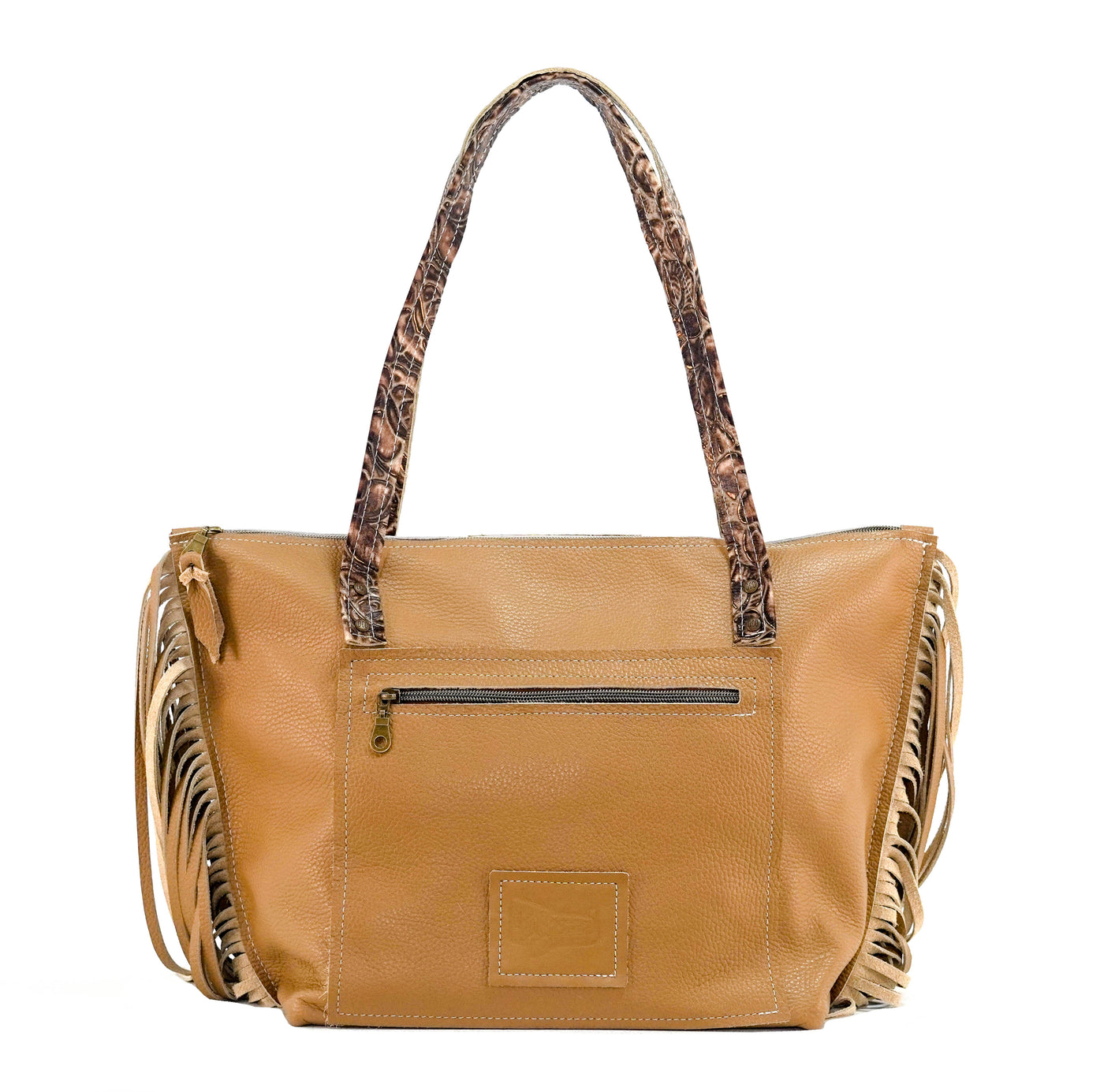 June - Brindle w/ Toasted Roses-June-Western-Cowhide-Bags-Handmade-Products-Gifts-Dancing Cactus Designs
