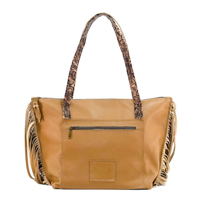 June - Brindle w/ Toasted Roses-June-Western-Cowhide-Bags-Handmade-Products-Gifts-Dancing Cactus Designs