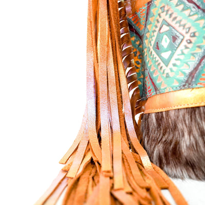 June - Roan w/ Rainbow Aztec-June-Western-Cowhide-Bags-Handmade-Products-Gifts-Dancing Cactus Designs