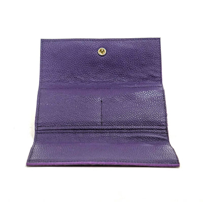 Kacey Wallet - All Embossed w/ Amethyst Croc-Kacey Wallet-Western-Cowhide-Bags-Handmade-Products-Gifts-Dancing Cactus Designs