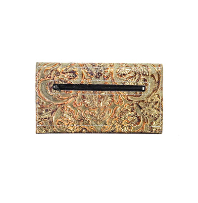 Kacey Wallet - All Embossed w/ Gilded Tool-Kacey Wallet-Western-Cowhide-Bags-Handmade-Products-Gifts-Dancing Cactus Designs