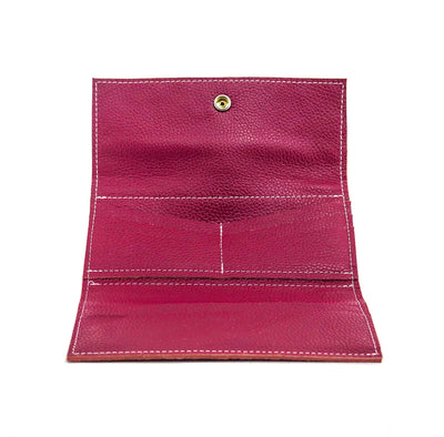 Kacey Wallet - All Embossed w/ Red Tool-Kacey Wallet-Western-Cowhide-Bags-Handmade-Products-Gifts-Dancing Cactus Designs