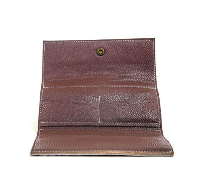Kacey Wallet - Chocolate & White w/ Dark Chocolate Tool-Kacey Wallet-Western-Cowhide-Bags-Handmade-Products-Gifts-Dancing Cactus Designs