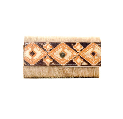 Kacey Wallet - Light Brindle w/ Apache Navajo-Kacey Wallet-Western-Cowhide-Bags-Handmade-Products-Gifts-Dancing Cactus Designs