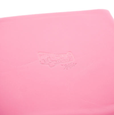 Large Tray - Smooth Powder Pink Leather w/ Ostrich-Large Tray-Western-Cowhide-Bags-Handmade-Products-Gifts-Dancing Cactus Designs
