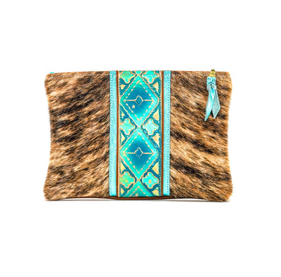 Mega Organizer - Brindle w/ Margaritaville Navajo-Mega Organizer-Western-Cowhide-Bags-Handmade-Products-Gifts-Dancing Cactus Designs